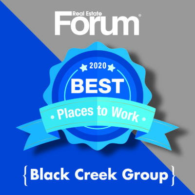 Award from GlobeSt. Real Estate Forum best places to work